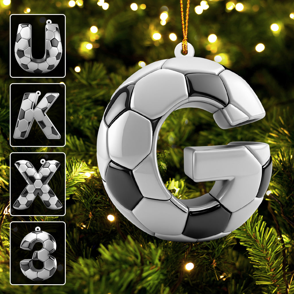 Lettre de football - Ornement de football personnalisé
