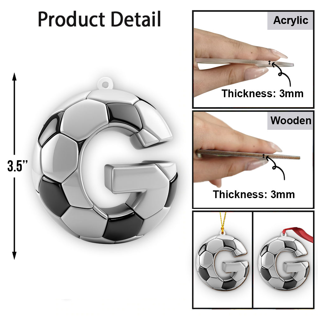 Lettre de football - Ornement de football personnalisé