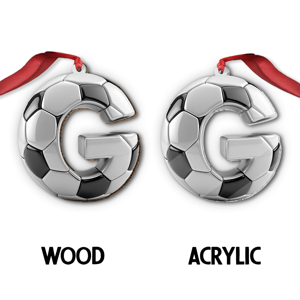 Lettre de football - Ornement de football personnalisé