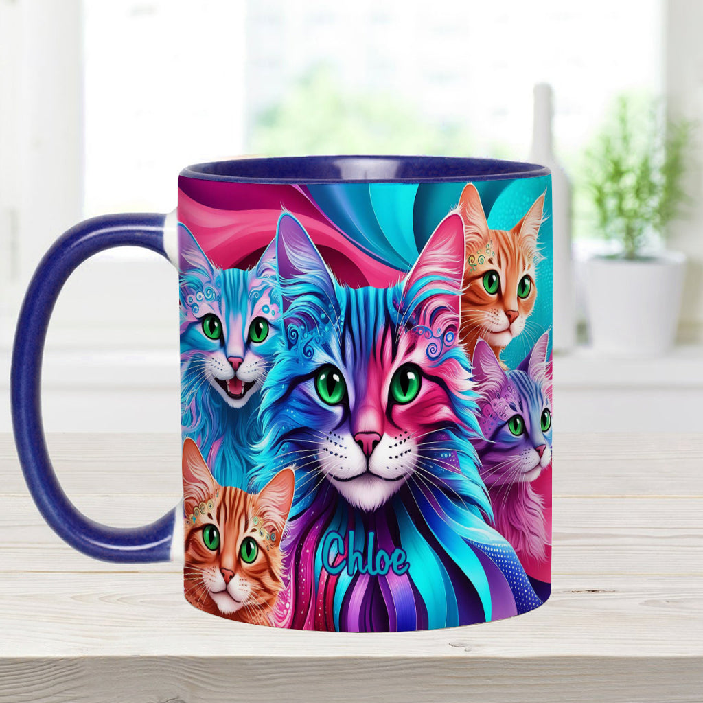 Mug personnalisé « Folle aux chats »
