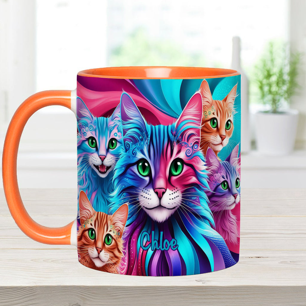 Mug personnalisé « Folle aux chats »