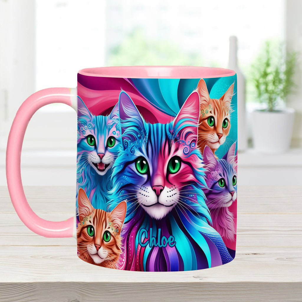 Mug personnalisé « Folle aux chats »