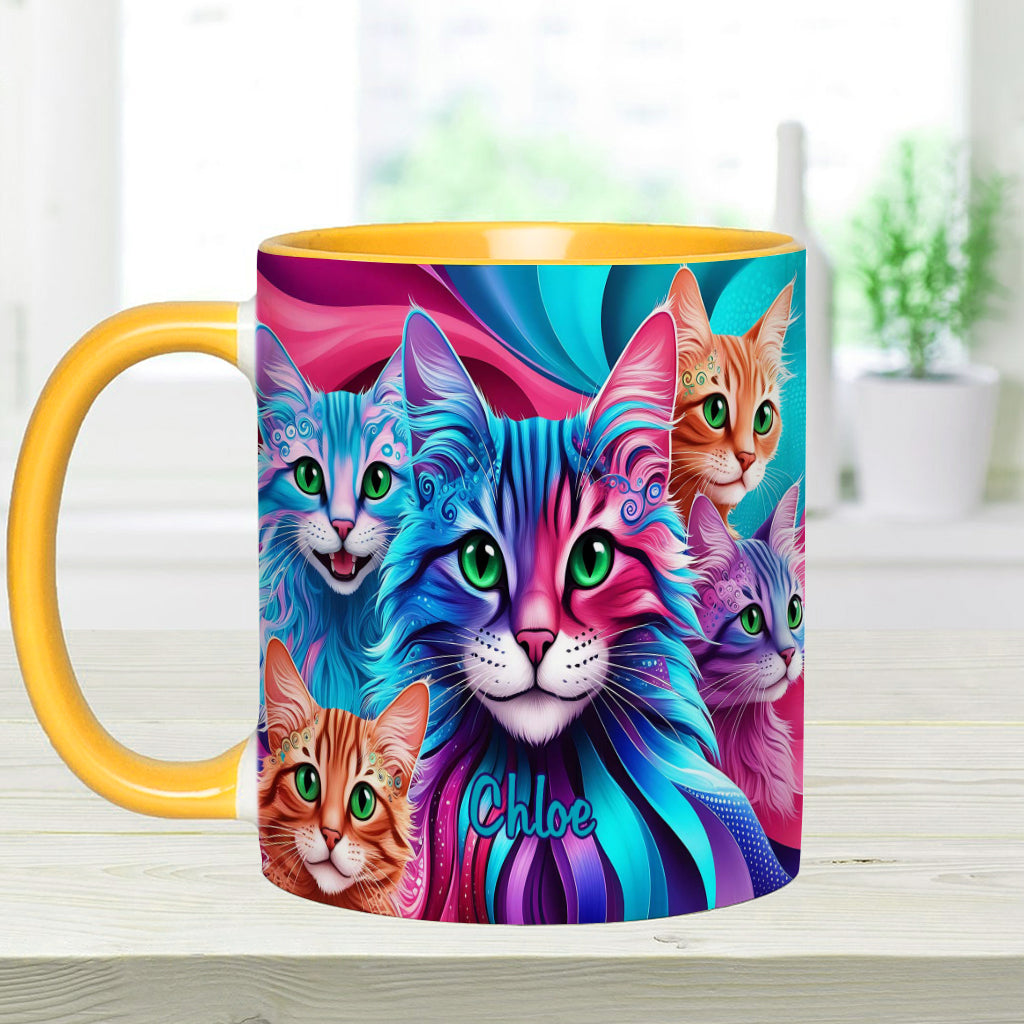 Mug personnalisé « Folle aux chats »