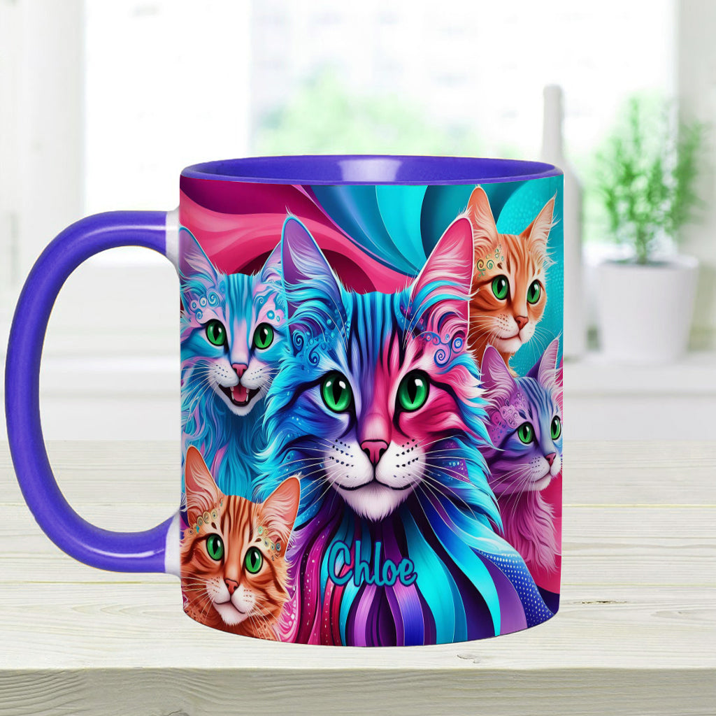 Mug personnalisé « Folle aux chats »