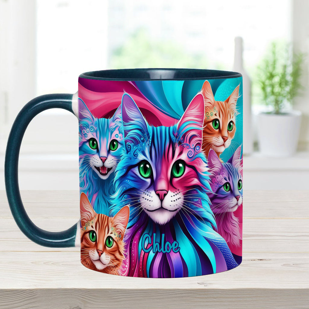 Mug personnalisé « Folle aux chats »