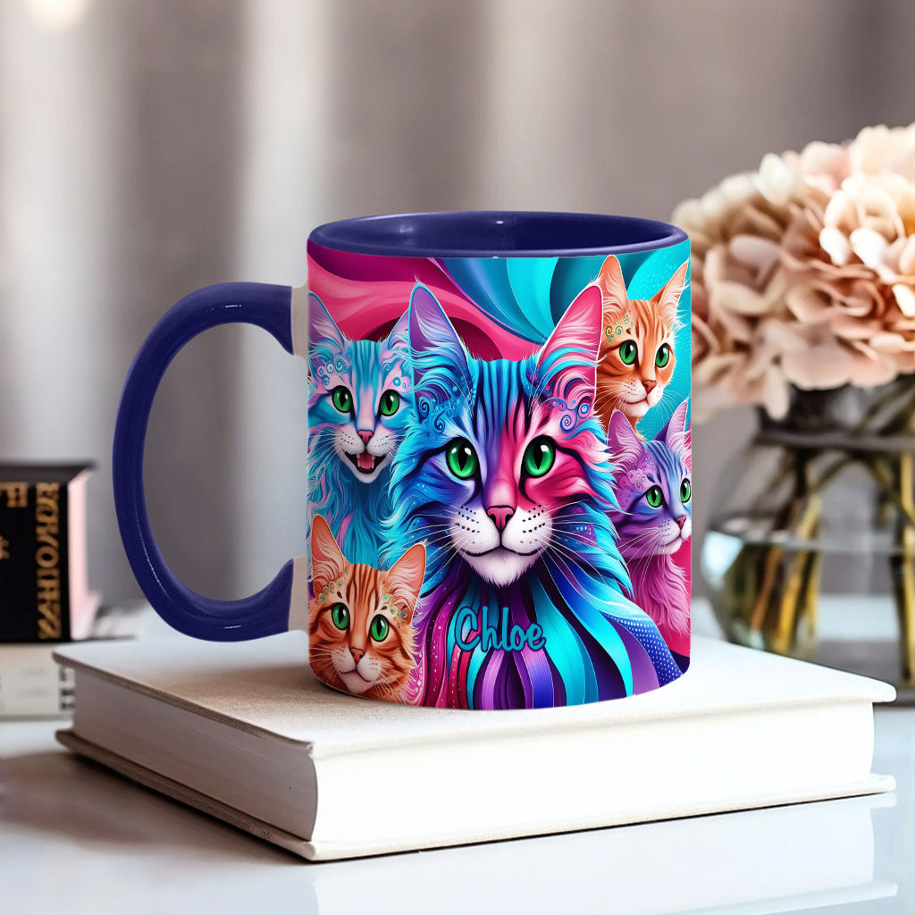 Mug personnalisé « Folle aux chats »