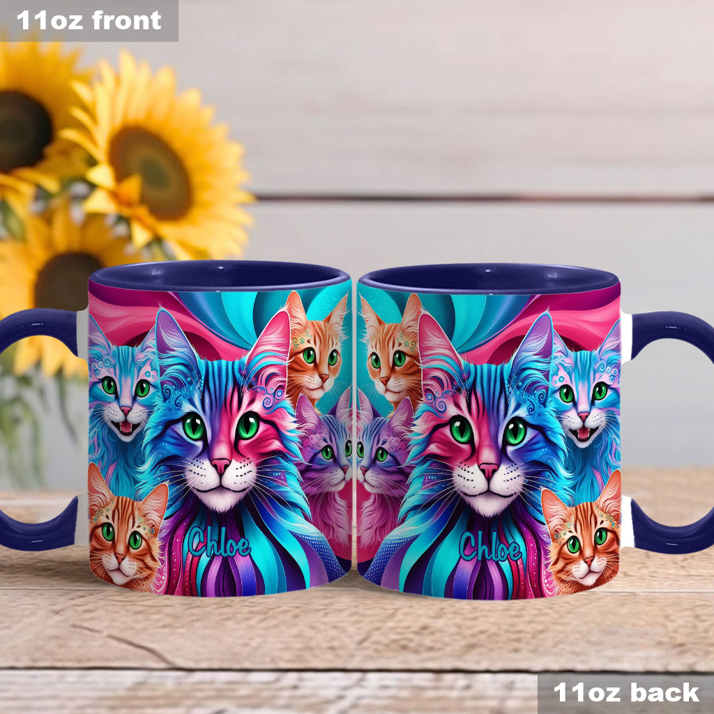 Mug personnalisé « Folle aux chats »