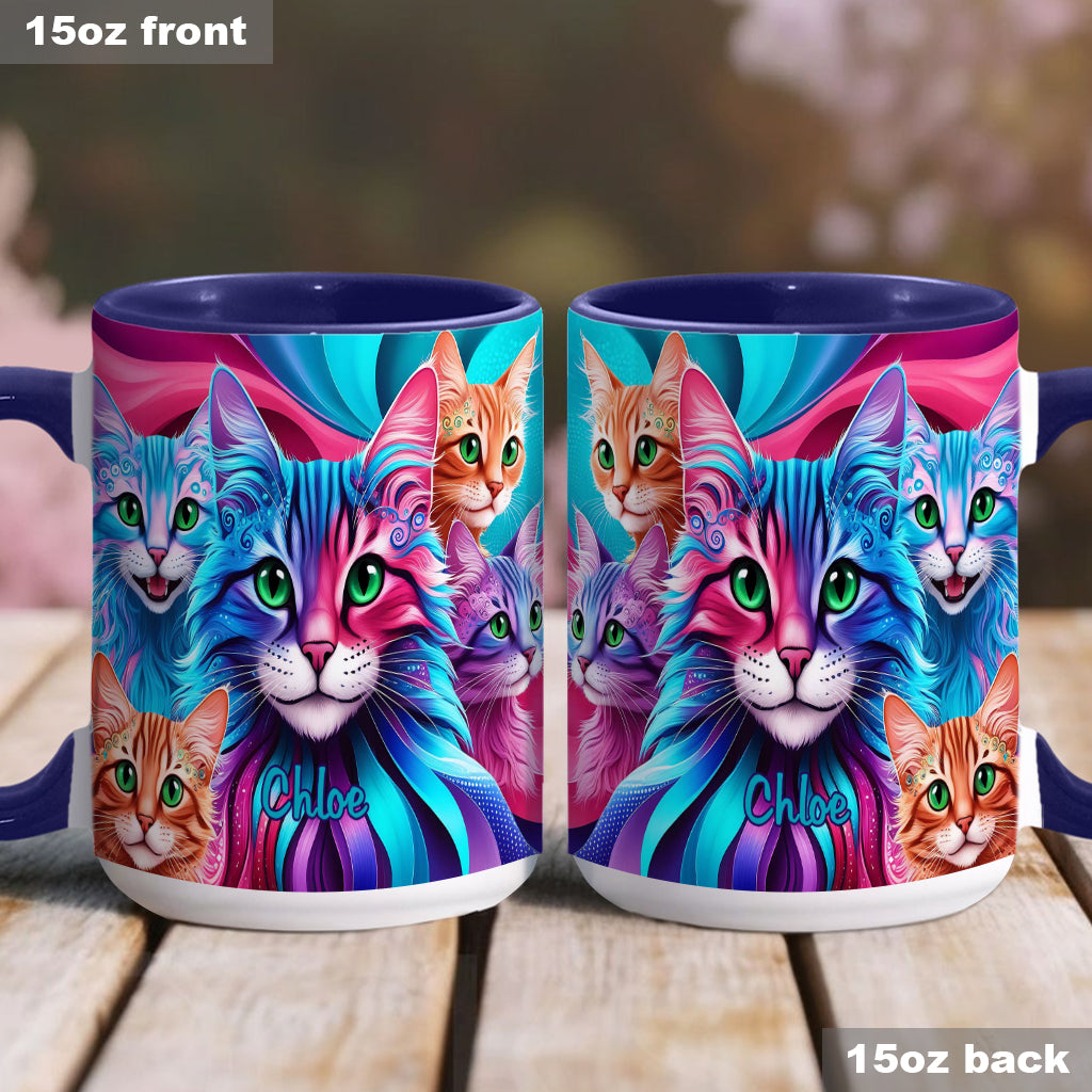 Mug personnalisé « Folle aux chats »