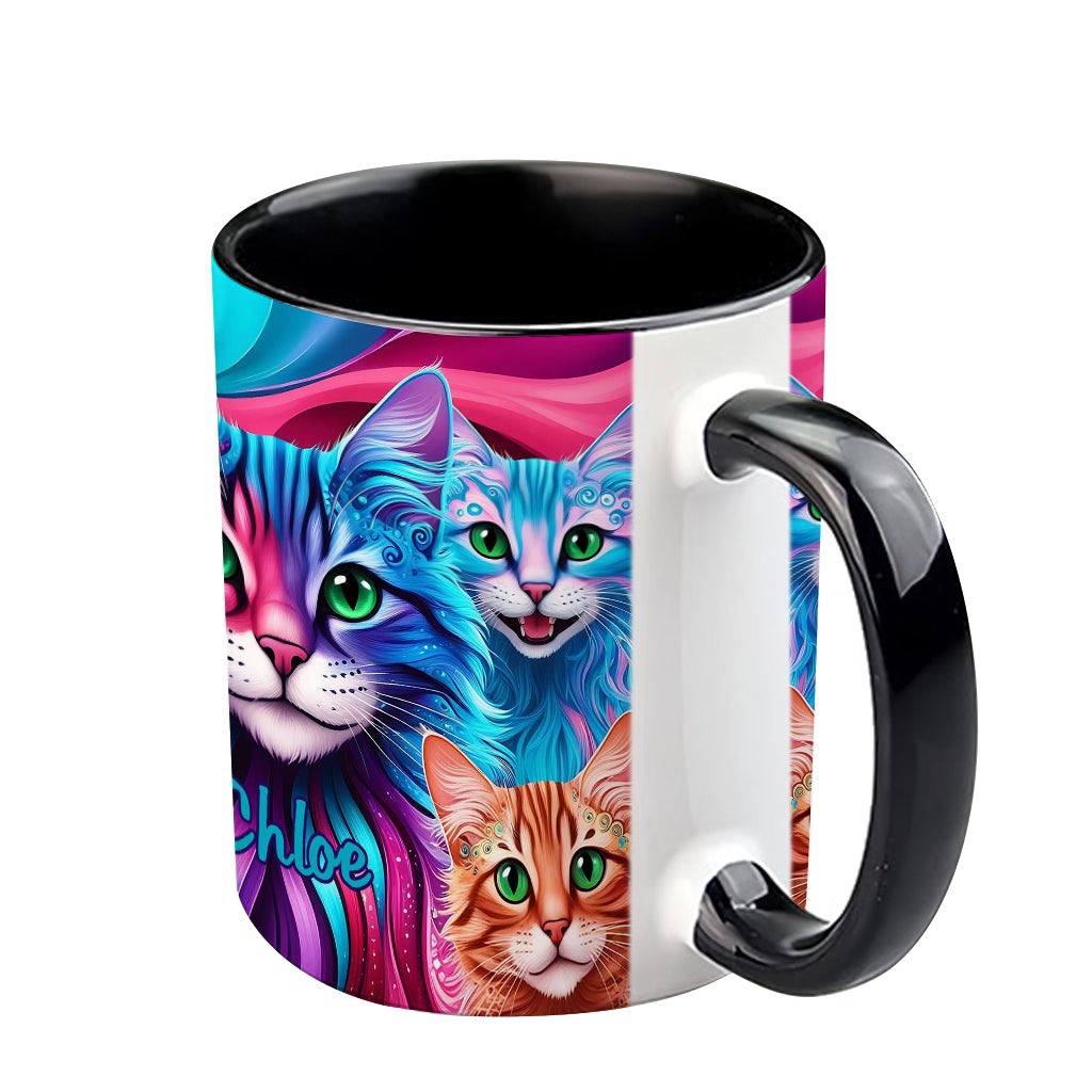 Mug personnalisé « Folle aux chats »
