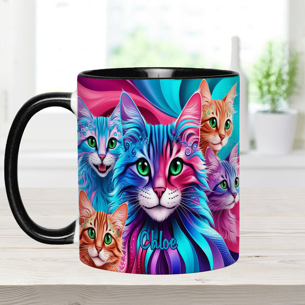 Mug personnalisé « Folle aux chats »