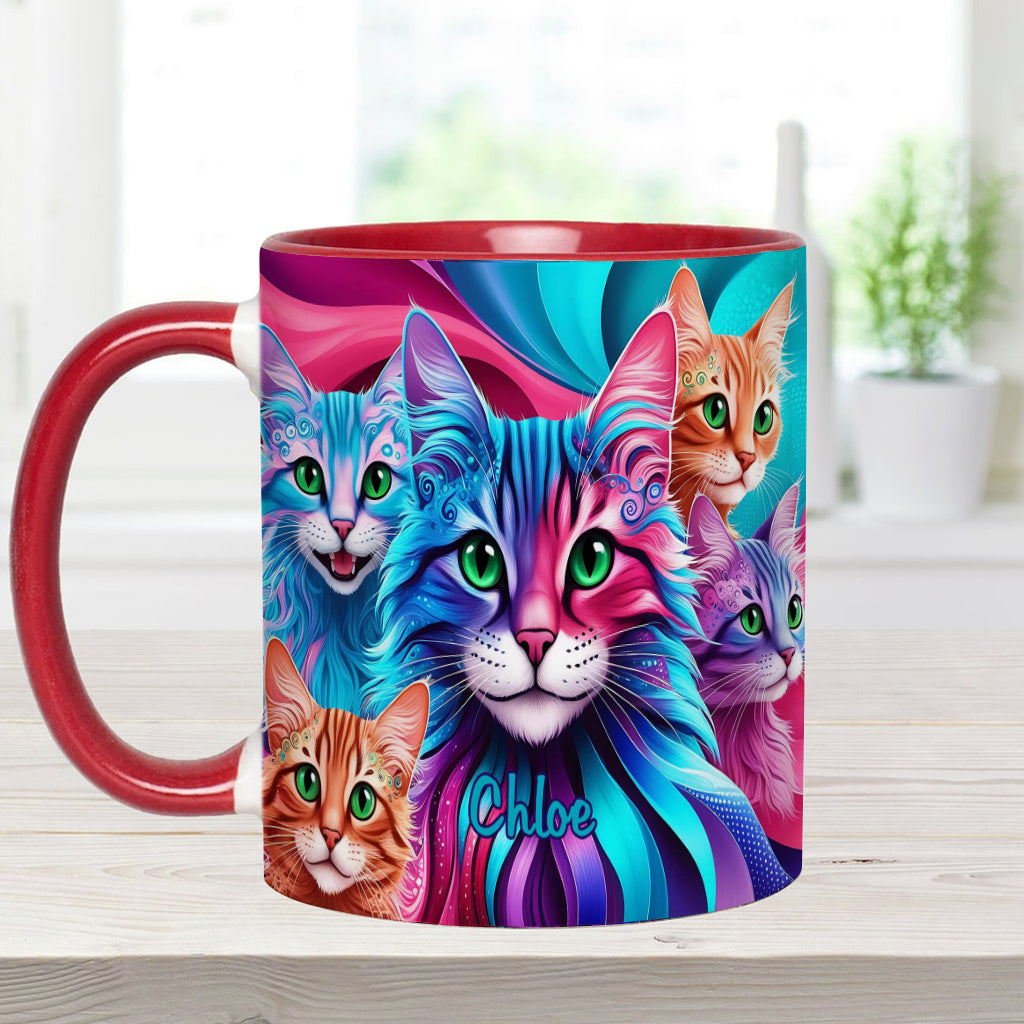 Mug personnalisé « Folle aux chats »