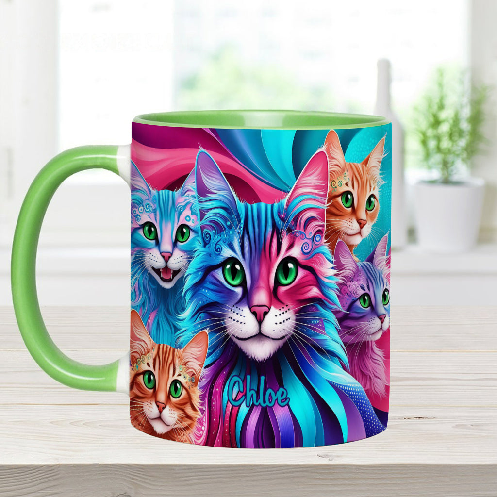 Mug personnalisé « Folle aux chats »