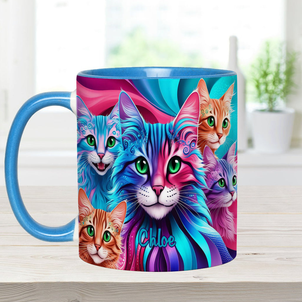 Mug personnalisé « Folle aux chats »