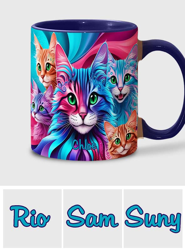 Mug personnalisé « Folle aux chats »
