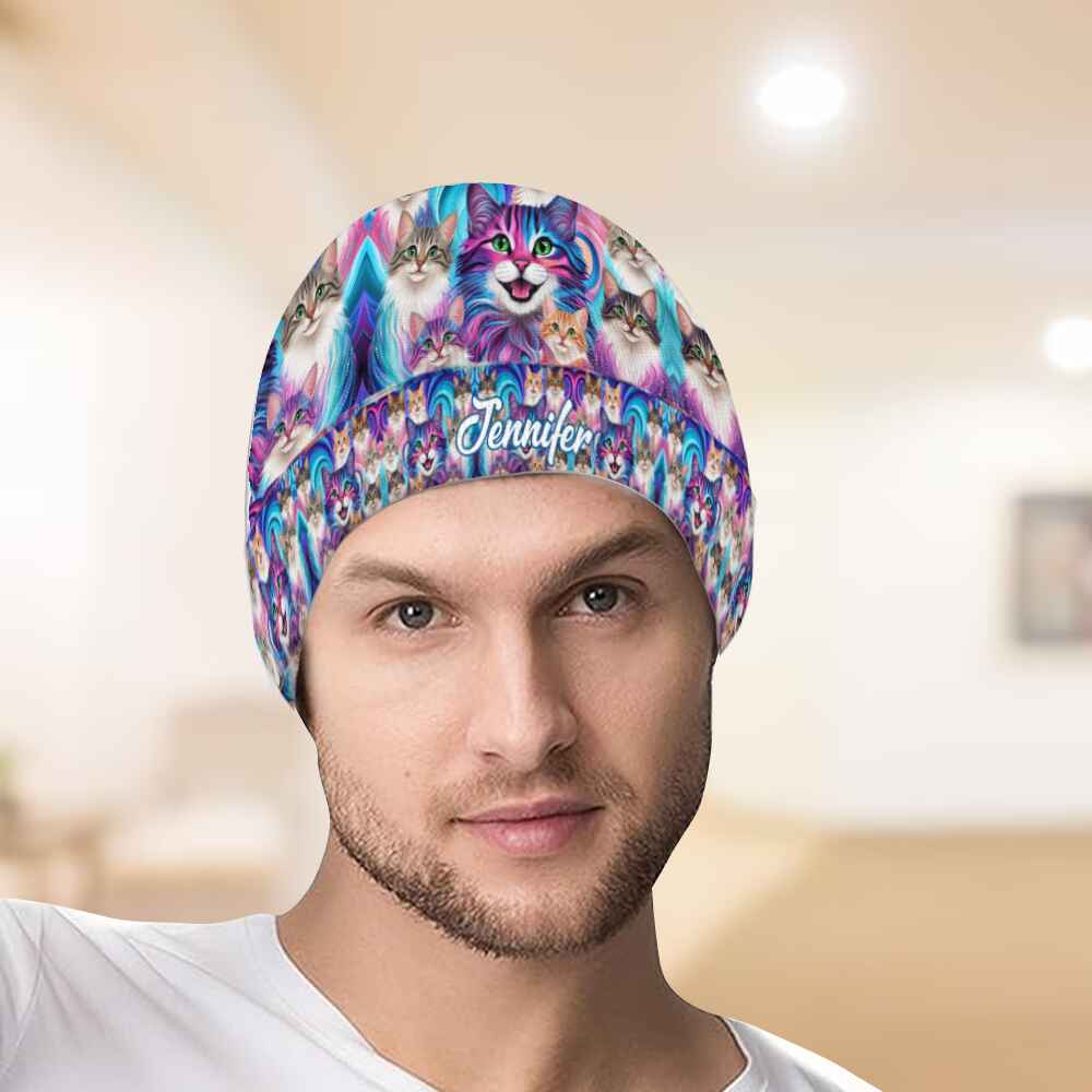 Cute Cats - Personalized Cat Beanie Hat