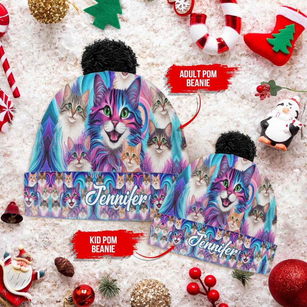 Cute Cats - Personalized Cat Beanie Hat
