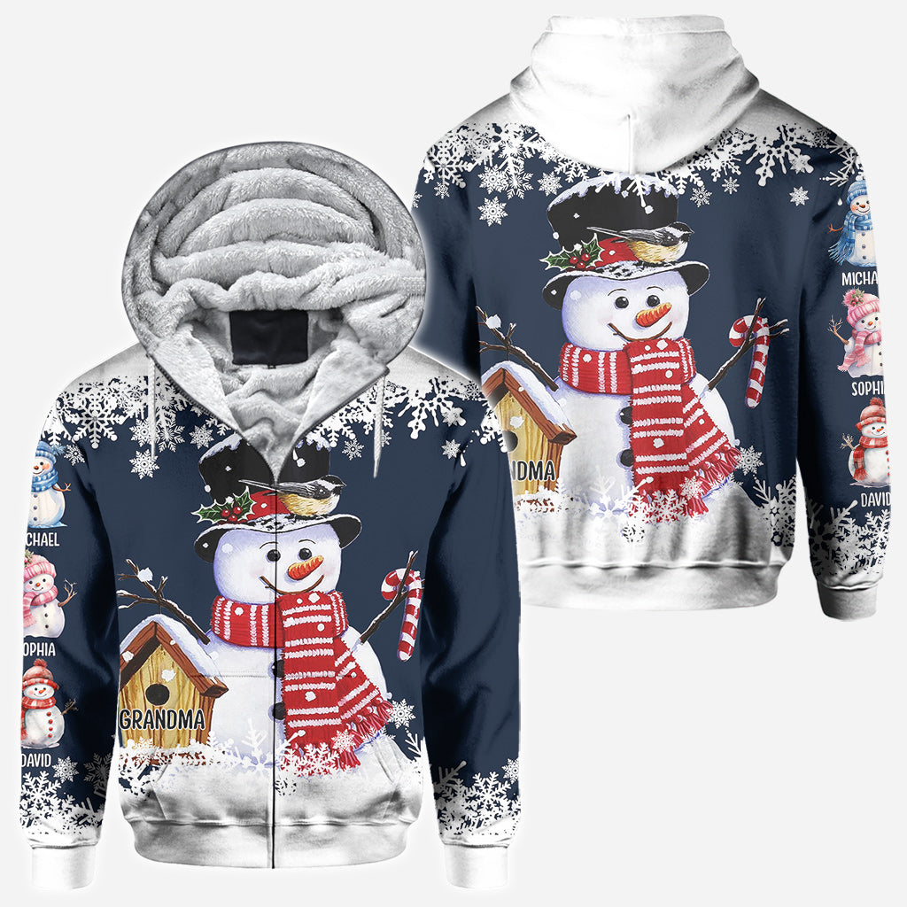 T-shirt personnalisé « Grand-mère Bonhomme de Neige »