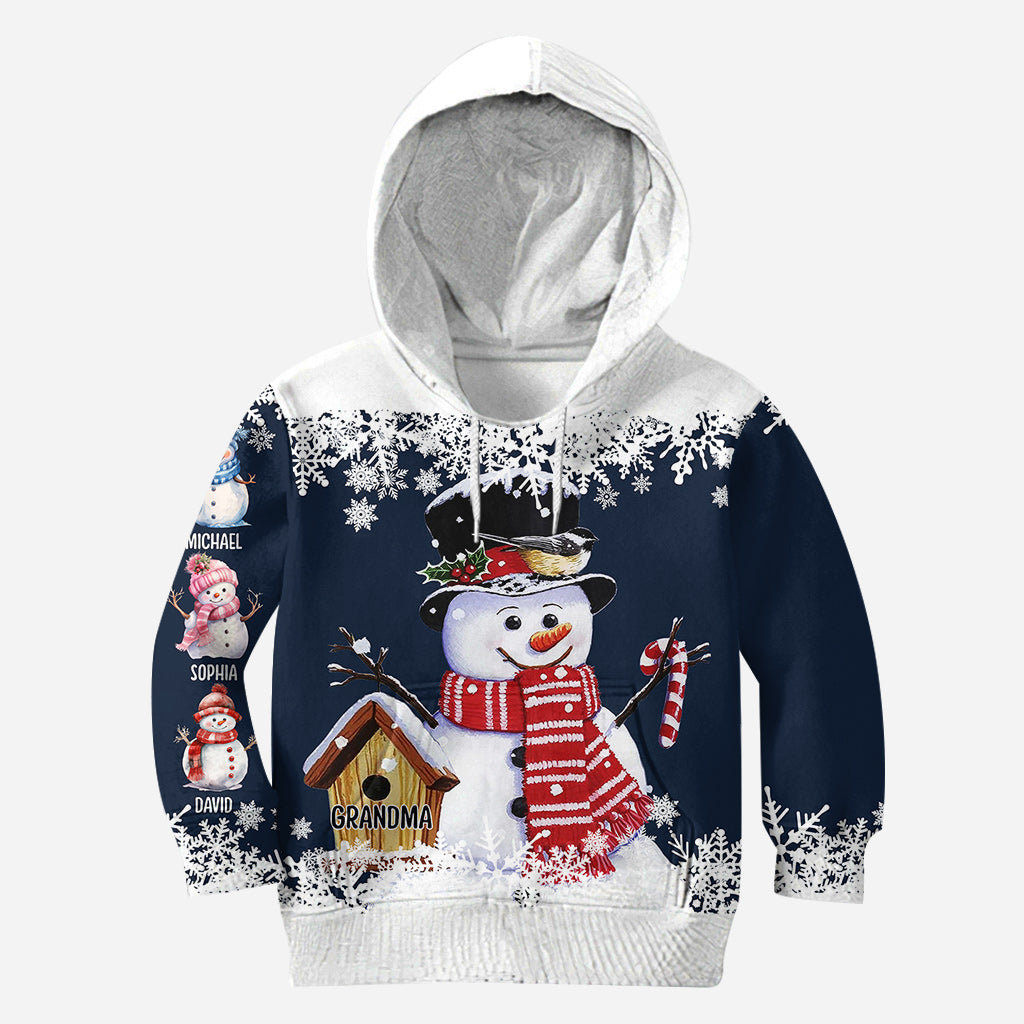 T-shirt personnalisé « Grand-mère Bonhomme de Neige »