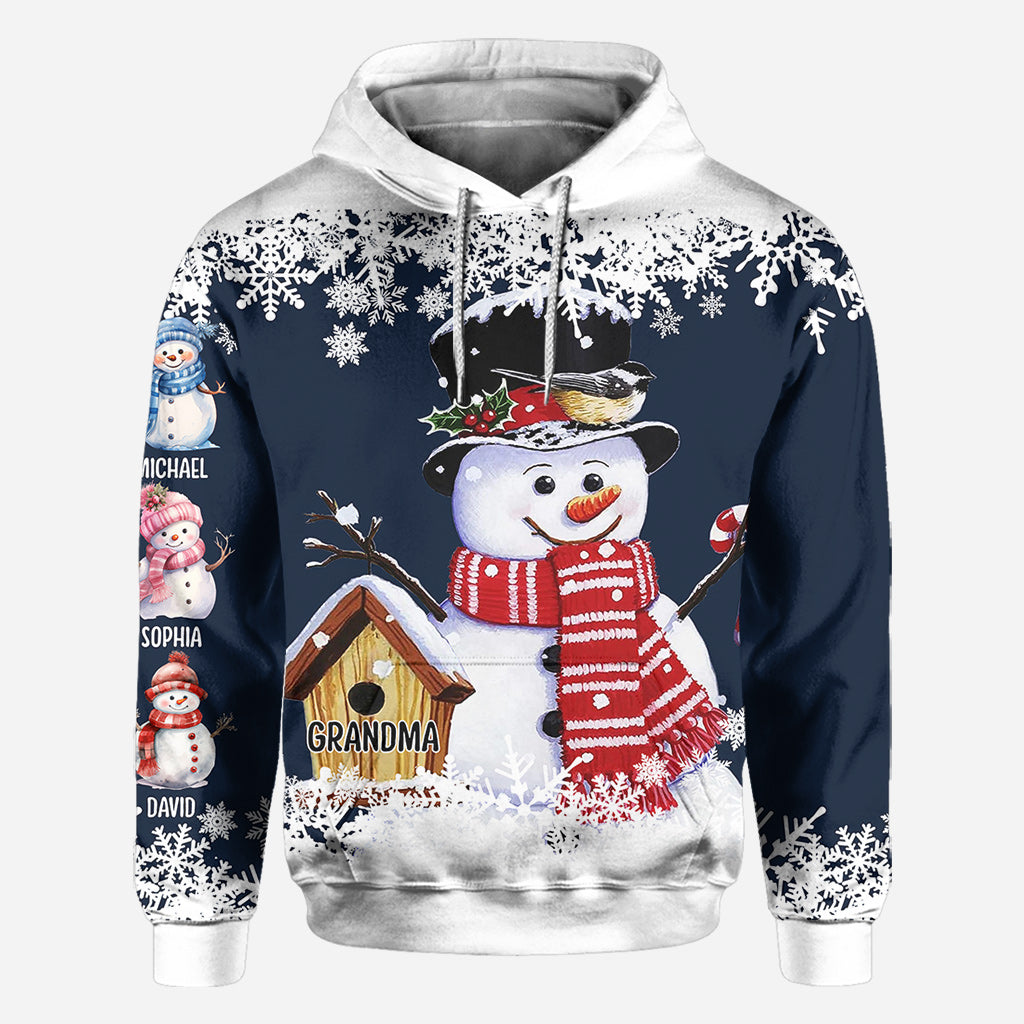 T-shirt personnalisé « Grand-mère Bonhomme de Neige »