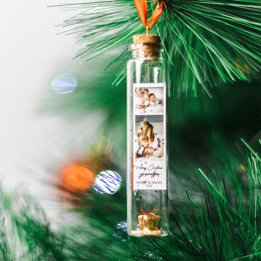 Mini-bouteille décorative avec photo de couple - cadeau pour mari, femme, petit ami, petite amie - Mini-bouteille décorative personnalisée