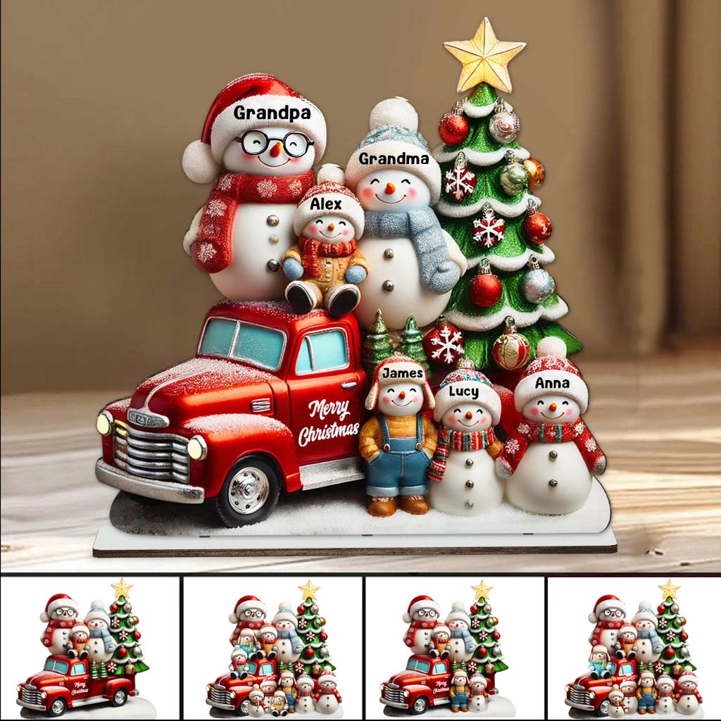 Les adorables Nana et Papa - Décoration personnalisée pour grand-mère (1 grand plateau autoportant)