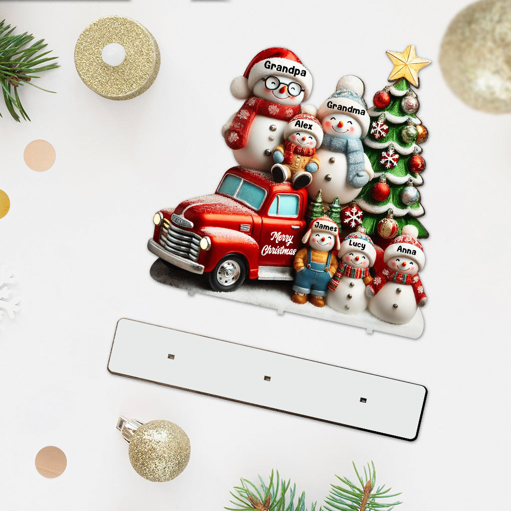 Les adorables Nana et Papa - Décoration personnalisée pour grand-mère (1 grand plateau autoportant)