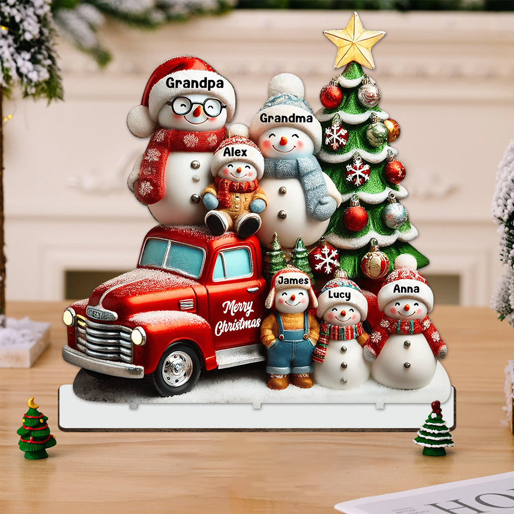 Les adorables Nana et Papa - Décoration personnalisée pour grand-mère (1 grand plateau autoportant)