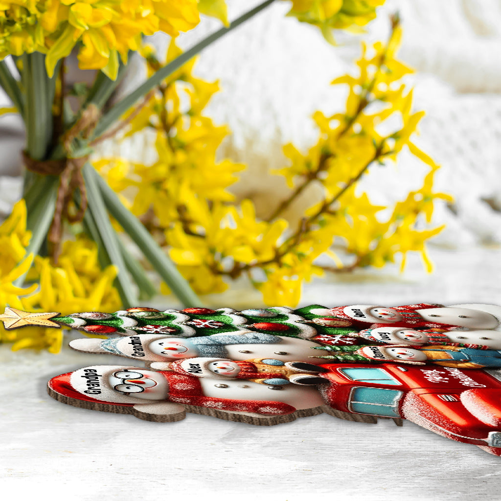 Les adorables Nana et Papa - Décoration personnalisée pour grand-mère (1 grand plateau autoportant)