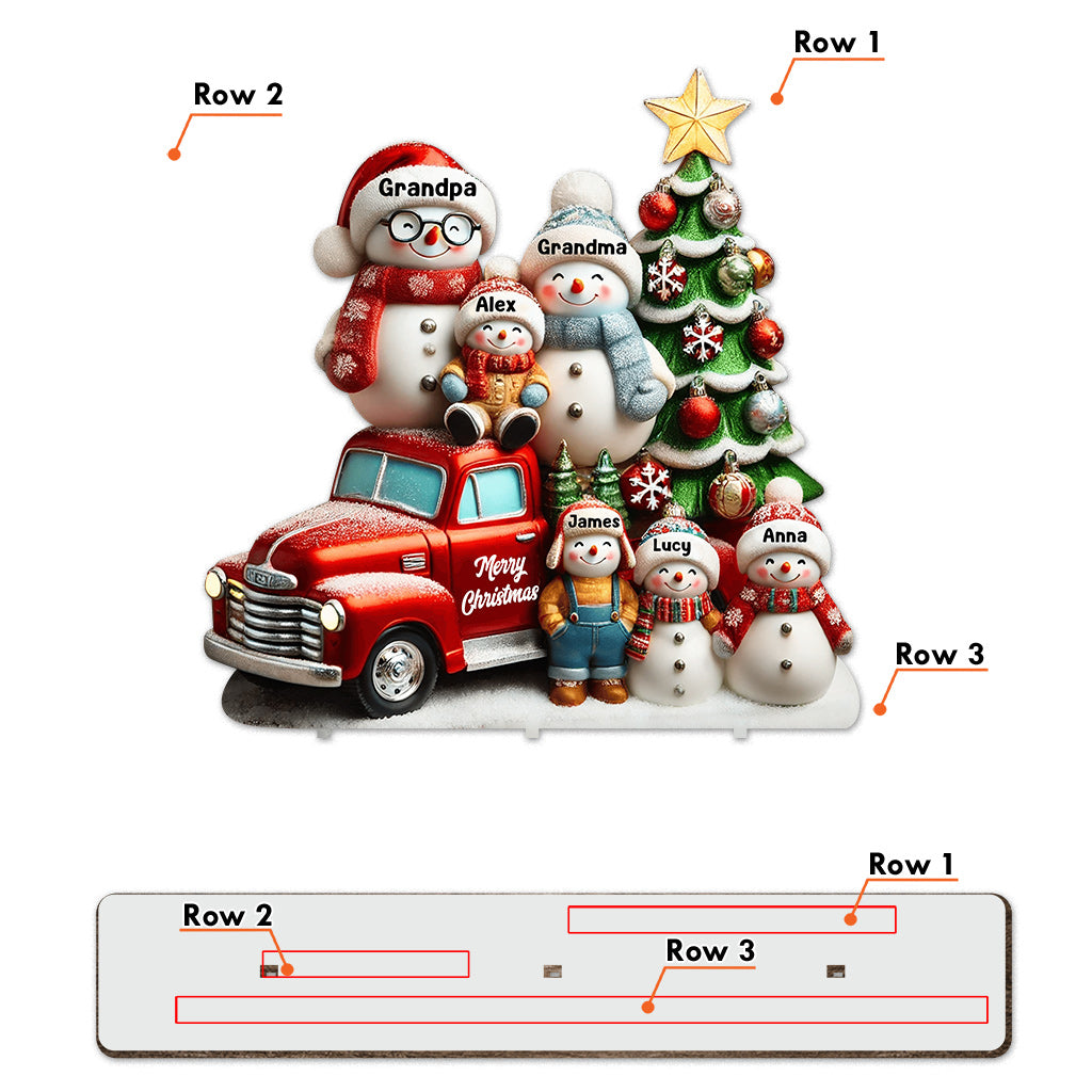 Les adorables Nana et Papa - Décoration personnalisée pour grand-mère (1 grand plateau autoportant)