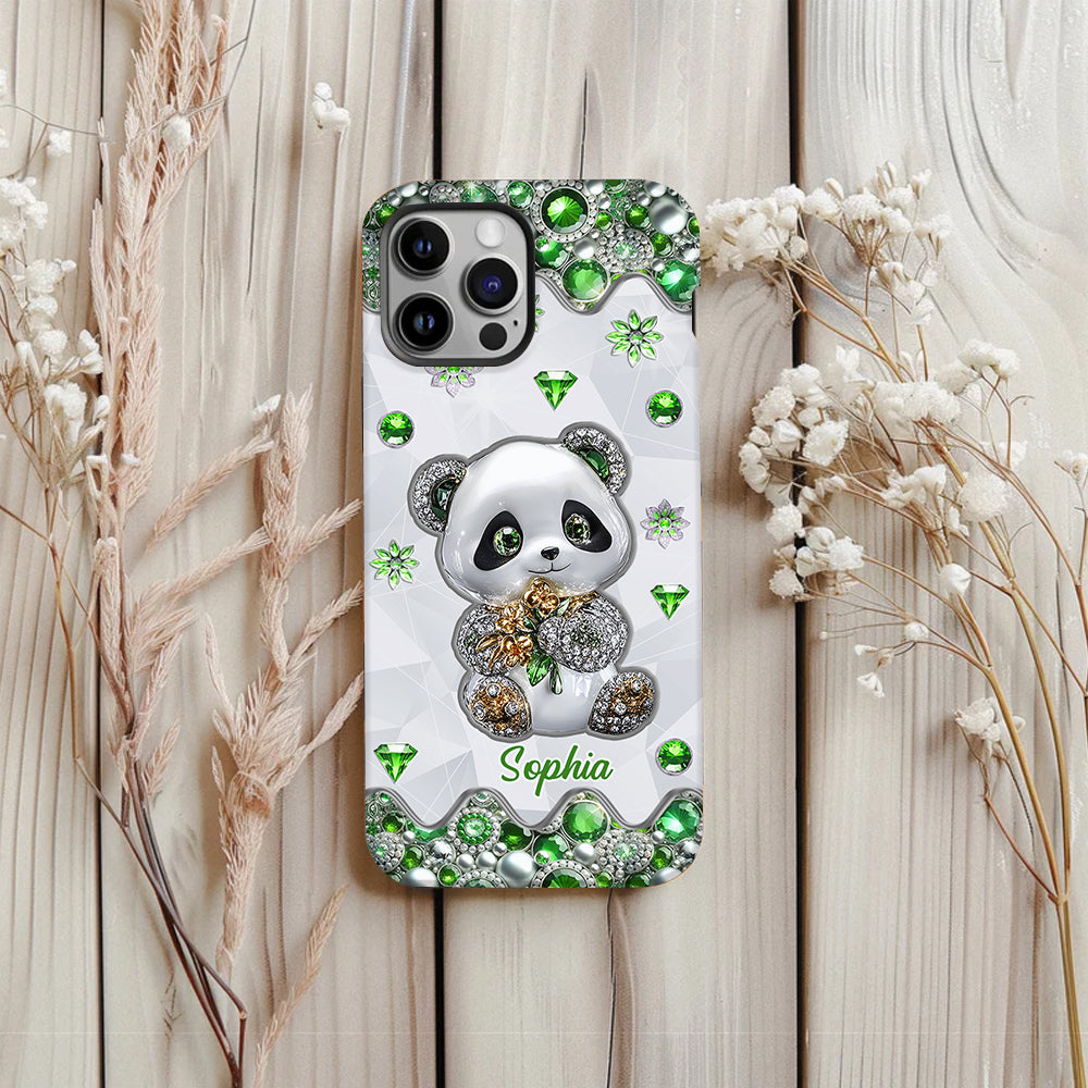 Juste une fille qui aime les pandas - Coque de téléphone personnalisée avec impression intégrale « Amoureuse des pandas »