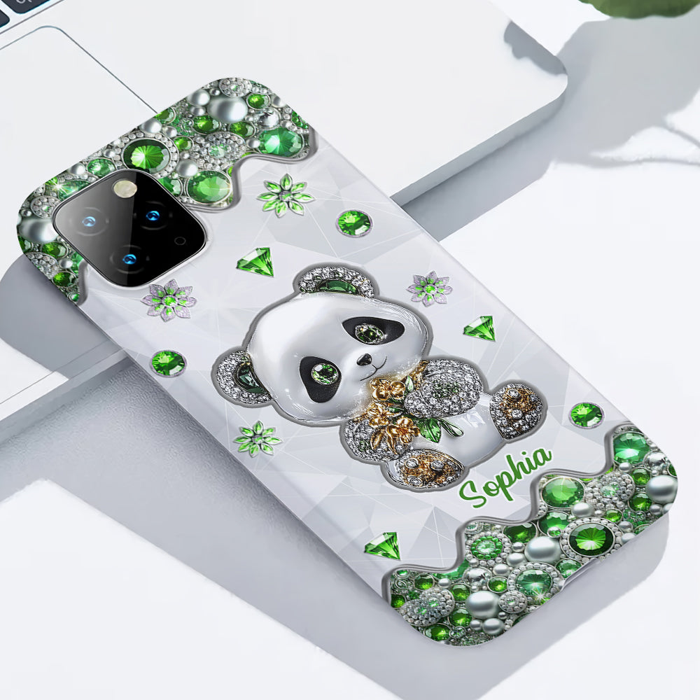 Juste une fille qui aime les pandas - Coque de téléphone personnalisée avec impression intégrale « Amoureuse des pandas »