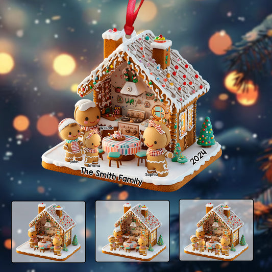 Ginger Bread Family - Personalized Family Ornament
