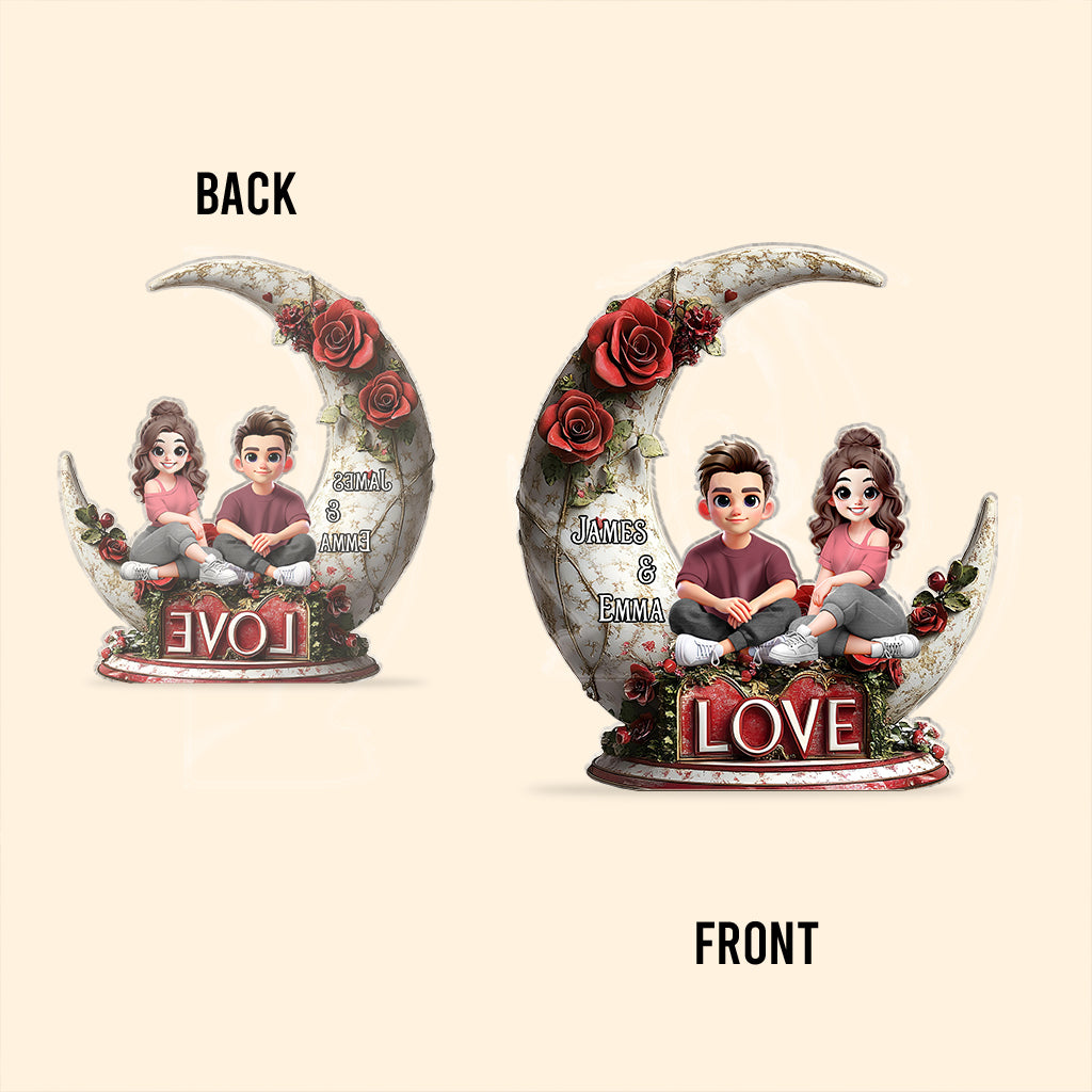 Love - Personalized Couple Custom Shaped Acrylic Plaque