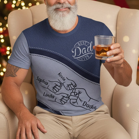 Meilleur papa du monde - Montrez votre amour infini à papa pour Noël avec un t-shirt personnalisé