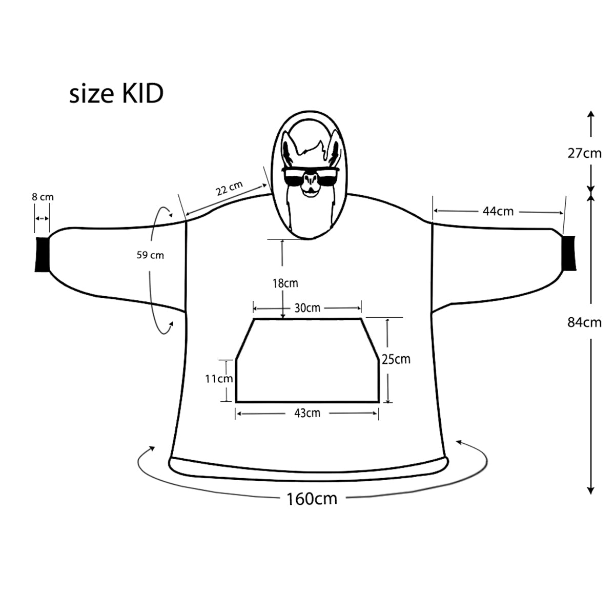 Cute Unicorn - Personalized Kid Blanket Hoodie