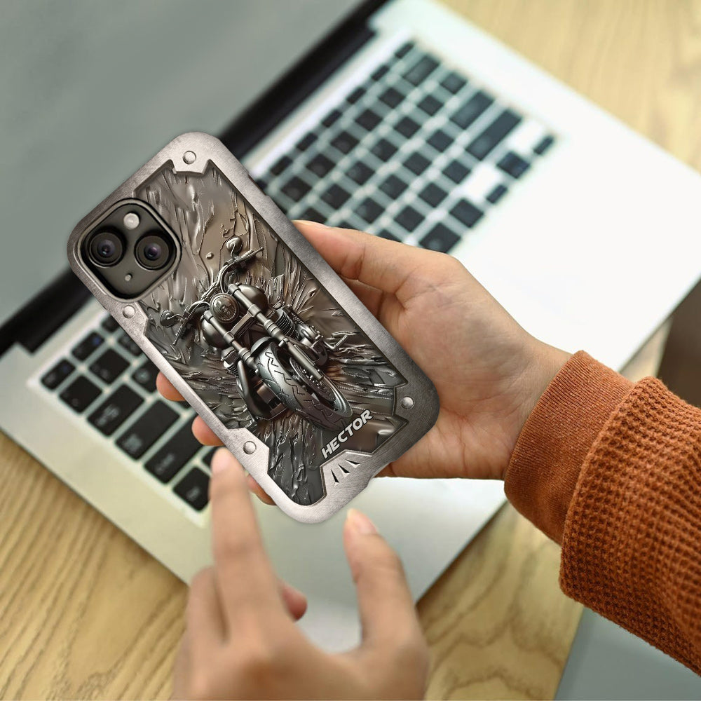 Vintage Motorcycle - Personalized Biker Full Print Phone Case