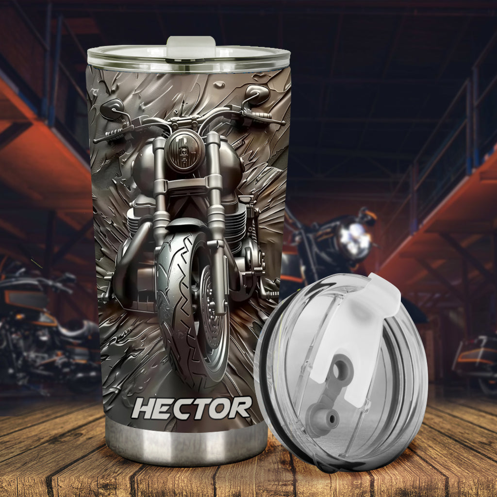 Vintage Motorcycle - Personalized Biker Tumbler