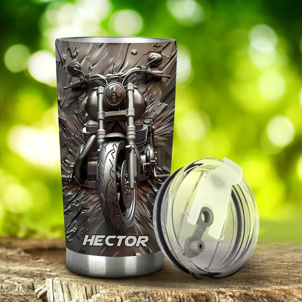 Vintage Motorcycle - Personalized Biker Tumbler