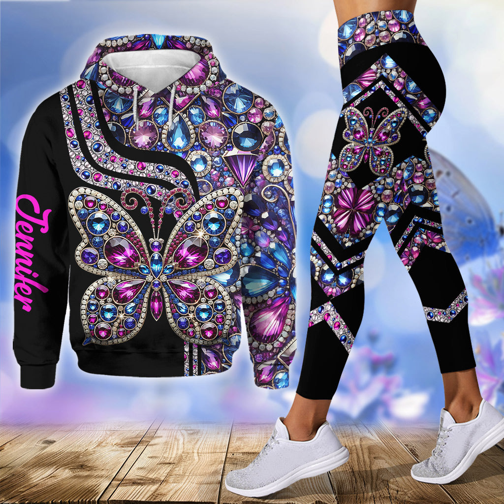 Magnifique papillon - Sweat à capuche et legging personnalisés papillon