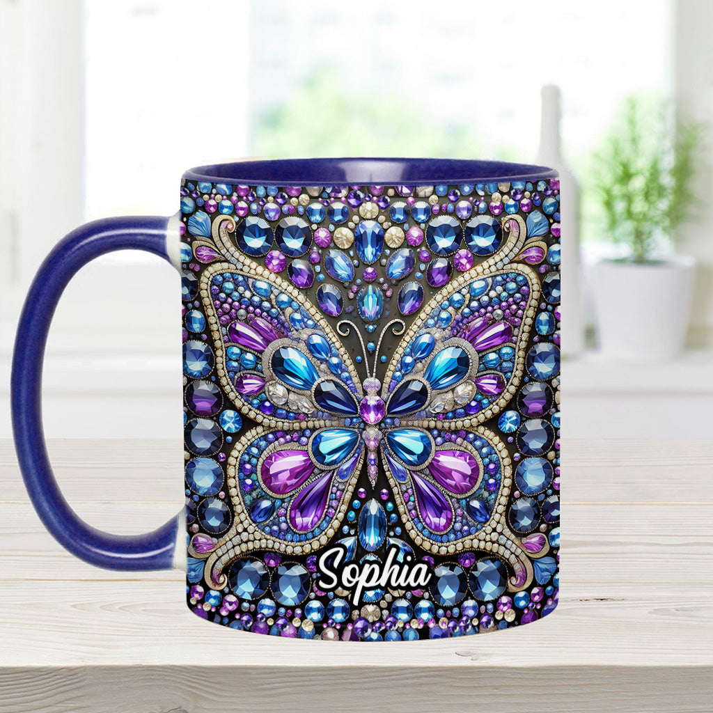 Beautiful Butterfly - Personalized Butterfly Accent Mug