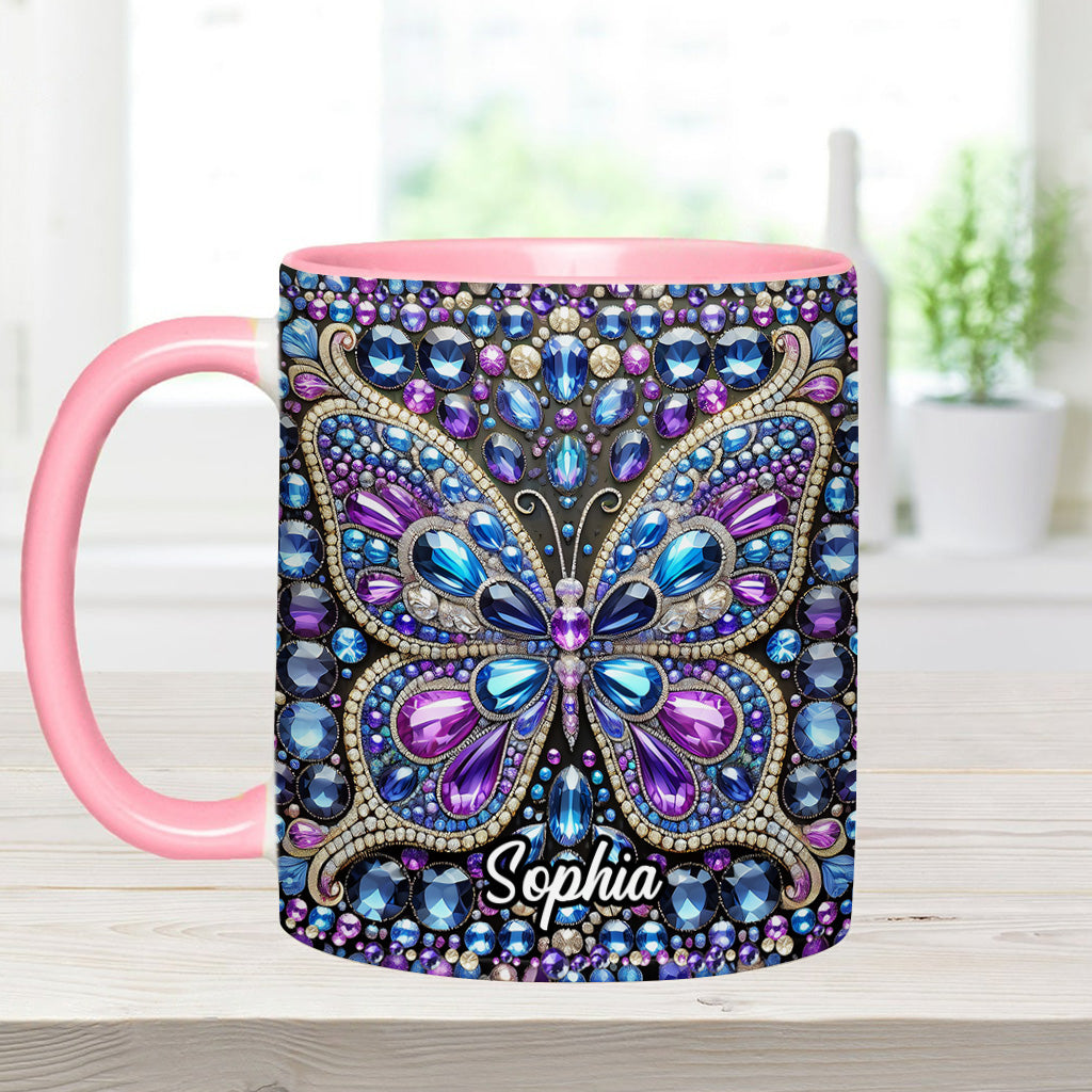 Beautiful Butterfly - Personalized Butterfly Accent Mug