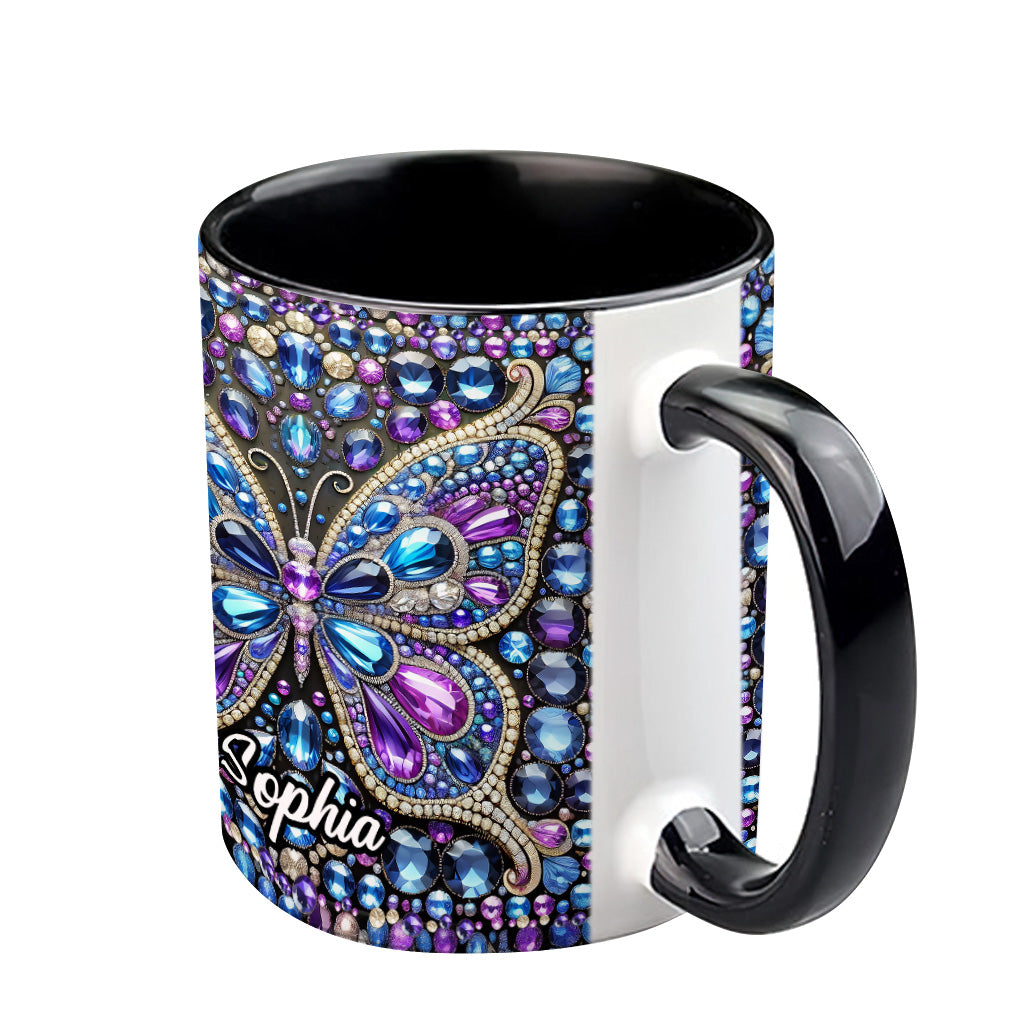 Beautiful Butterfly - Personalized Butterfly Accent Mug