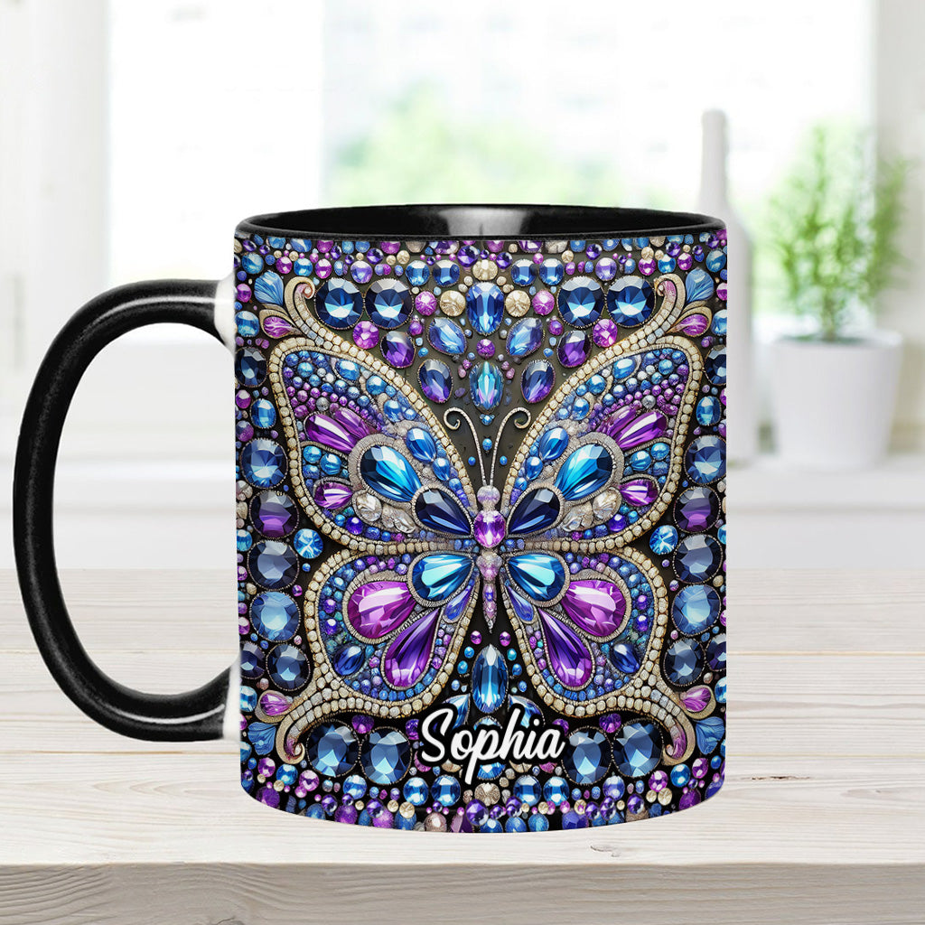 Beautiful Butterfly - Personalized Butterfly Accent Mug