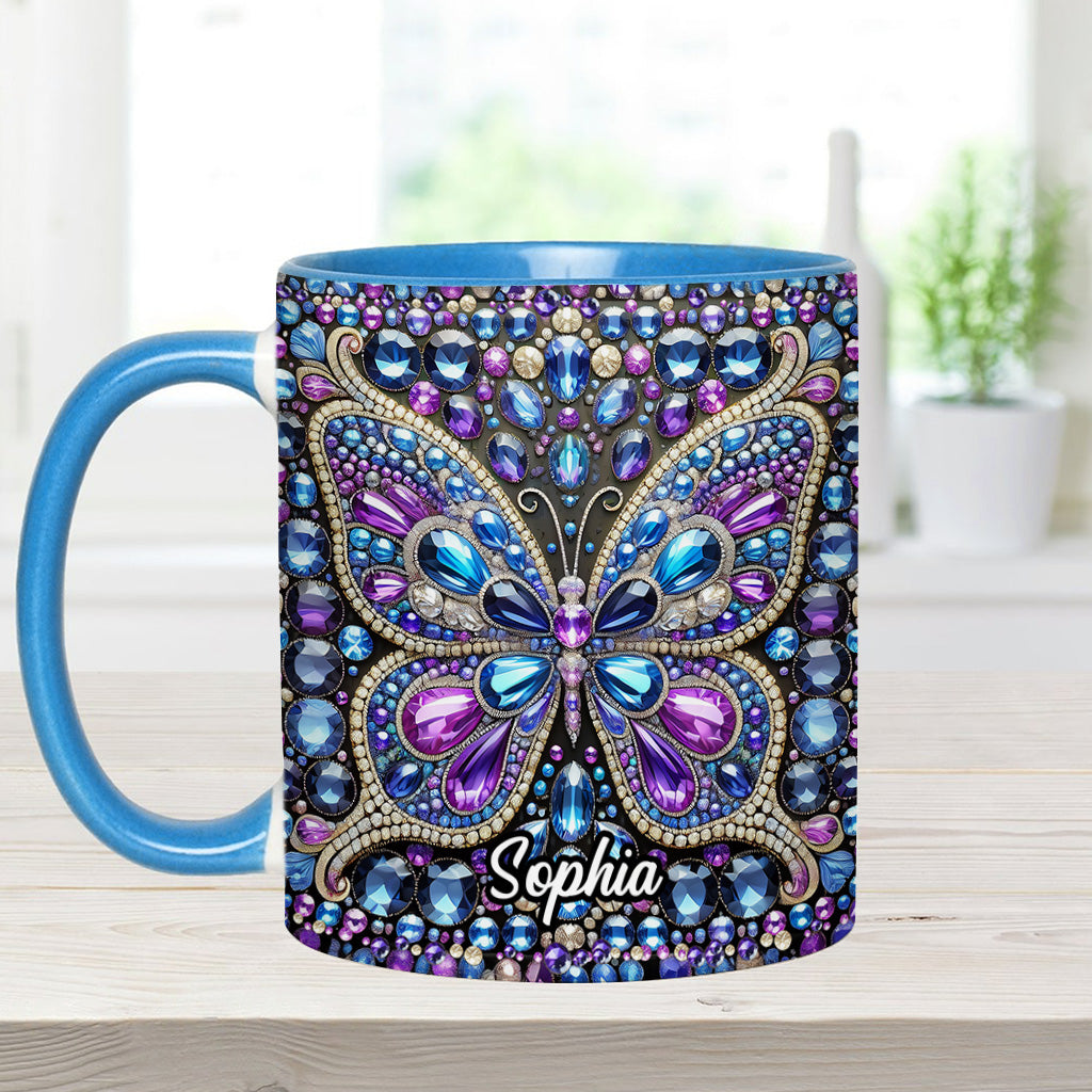 Beautiful Butterfly - Personalized Butterfly Accent Mug