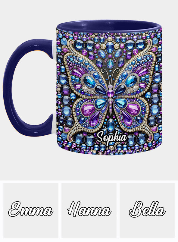 Beautiful Butterfly - Personalized Butterfly Accent Mug