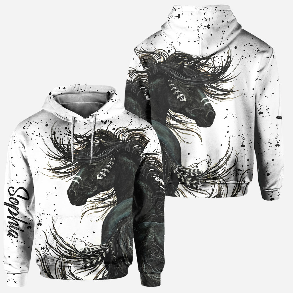 Love Horses - Personalized Horse Hoodie and Leggings