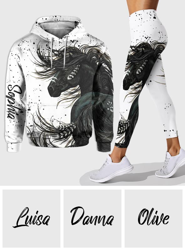 Love Horses - Personalized Horse Hoodie and Leggings