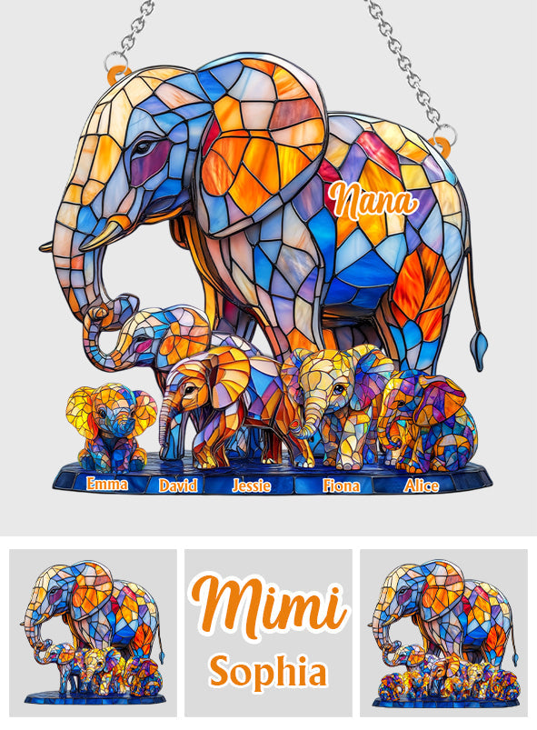 On t'aime maman, grand-mère, tante - Attrape-soleil personnalisé à suspendre à la fenêtre - Décoration de fenêtre pour maman 