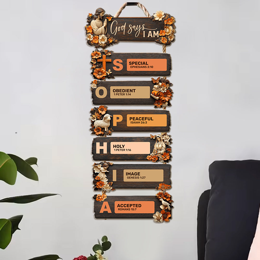 God Says You Are - Personalized Christian Pallet Wood Sign