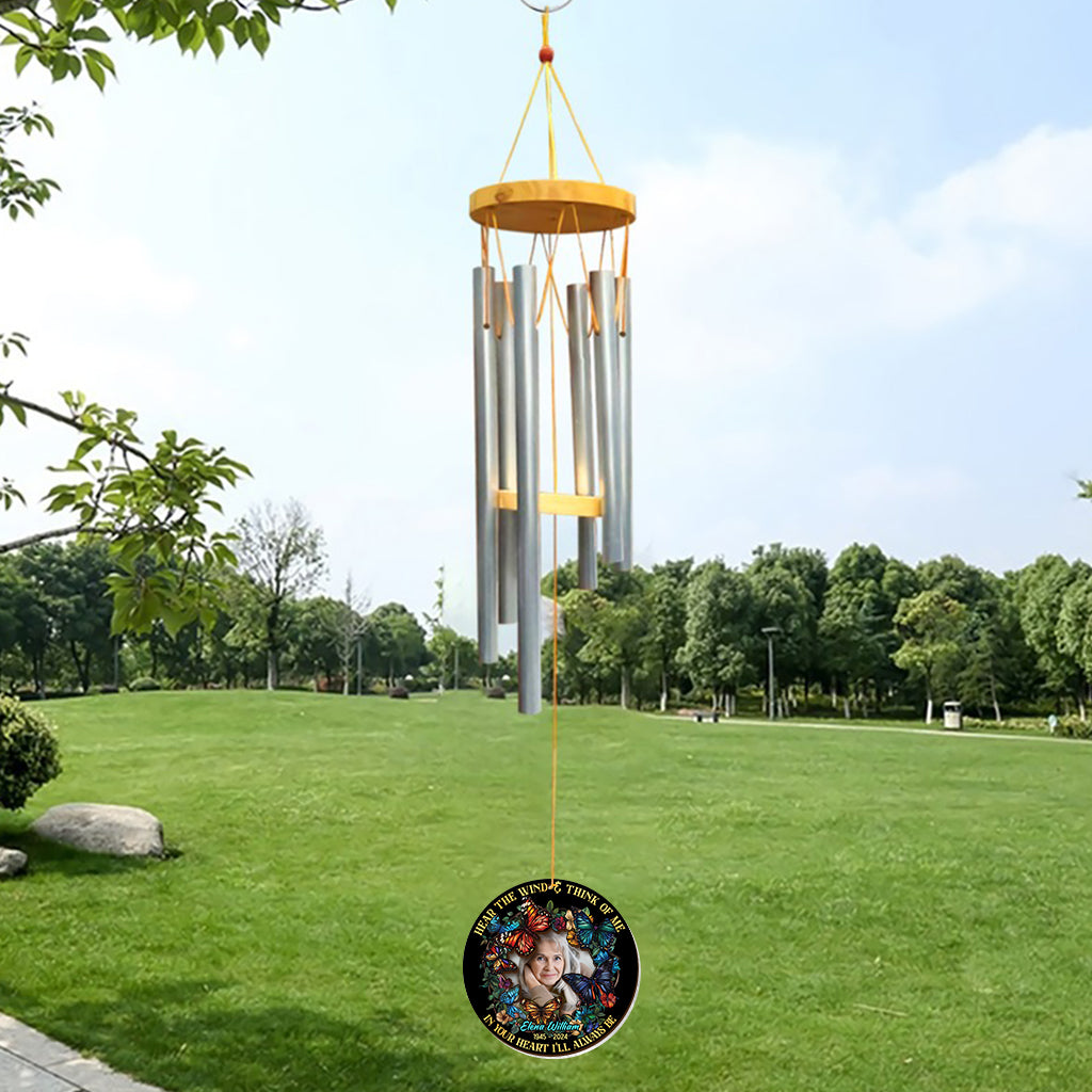 Écoutez le vent et pensez à moi - Carillon éolien commémoratif personnalisé